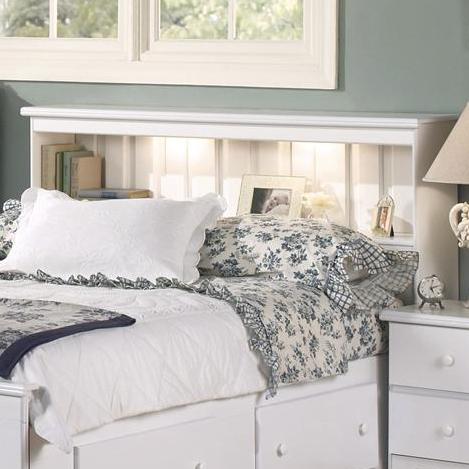 Lang Shaker Full/Queen Bookcase Headboard with Lights A1 Furniture & Mattress Headboard